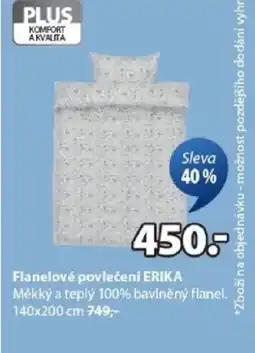JYSK Flanelové povlečení ERIKA nabídka