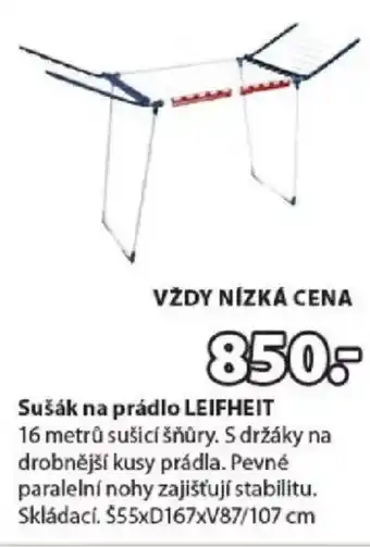 JYSK Sušák na prádlo LEIFHEIT nabídka