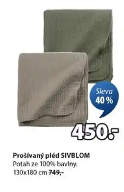 JYSK Prošívaný pléd SIVBLOM nabídka