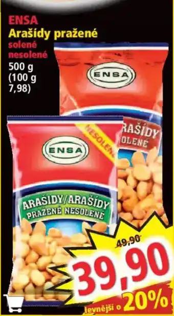 ENSA Arašídy pražené solené nesolené