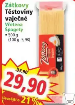 Norma Zátkovy Těstoviny vaječné Vřetena Spagety nabídka