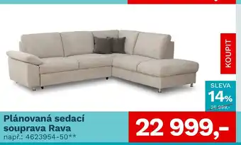 Plánovaná sedací souprava Rava