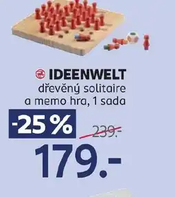Rossmann IDEENWELT dřevěný solitaire a memo hra nabídka