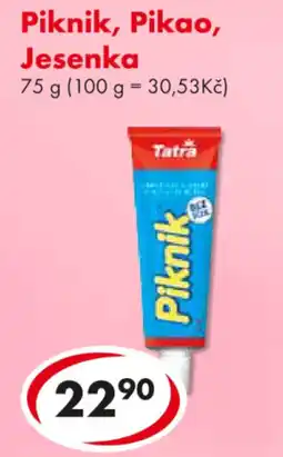 CBA Tatra Piknik, Pikao, Jesenka nabídka