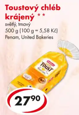 CBA Toustový chléb krájený nabídka