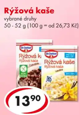 CBA Dr.Oetker Rýžová kaše nabídka