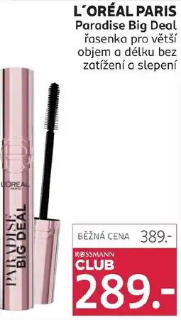 Rossmann L'ORÉAL PARIS Paradise Big Deal nabídka