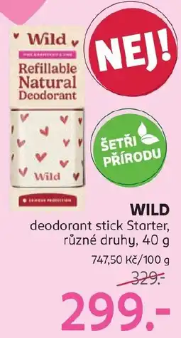 Rossmann WILD deodorant stick Starter nabídka