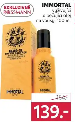 Rossmann IMMORTAL vyživující a pečující olej na vousy nabídka