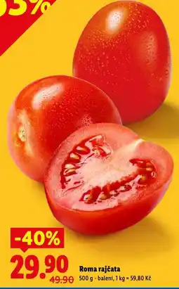 Lidl Roma rajčata nabídka