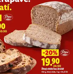 Lidl Žitný chléb bez droždí nabídka