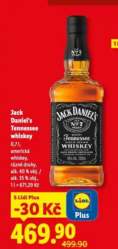 Lidl Jack daniel's tenessee whiskey nabídka