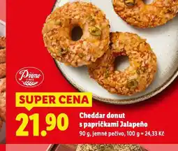 Lidl Cheddar donut s papričkami jalapeňo nabídka