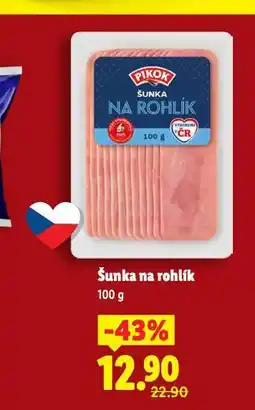 Lidl Šunka na rohlík nabídka