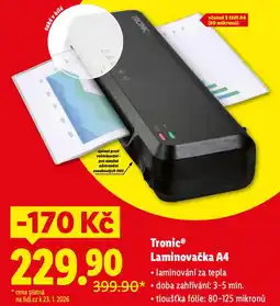 Lidl Tronic laminovačka nabídka