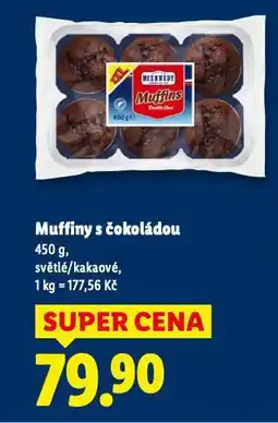 Lidl Muffiny s čokoládou nabídka