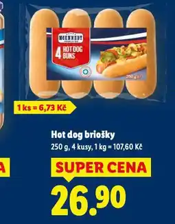 Lidl Hot dog briošky nabídka