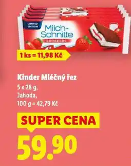 Lidl Kinder mléčný řez nabídka