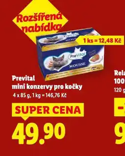 Lidl Prevital konzerva pro kočky nabídka