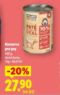 Lidl Konzerva pro psy nabídka