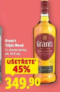 Lidl Grant's triple wood whisky nabídka