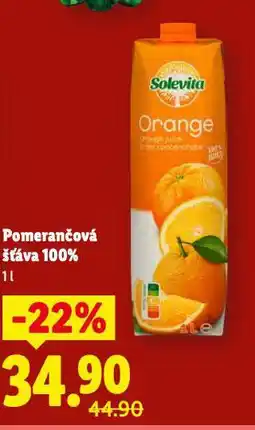 Lidl Pomerančová šťáva 100% nabídka