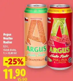 Lidl Pivo argus nealko radler nabídka