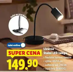 Lidl Livarno home stolní led lampa nabídka