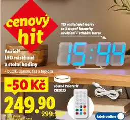 Lidl Led nástěnné a stolní hodiny nabídka