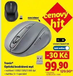 Lidl Optická bezdrátová myš nabídka