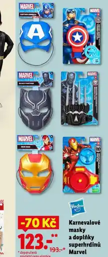Lidl Karnevalové masky a doplňky superhrdinů marvel nabídka