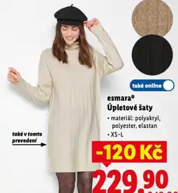 Lidl Úpletové šaty nabídka