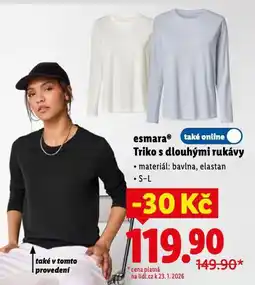 Lidl Triko s dlouhými rukávy nabídka