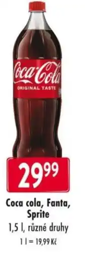 Qanto Coca cola, Fanta, Sprite nabídka