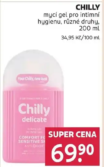 Rossmann CHILLY mycí gel pro intimní hygienu nabídka