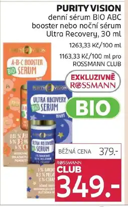 Rossmann PURITY VISION denní sérum nabídka
