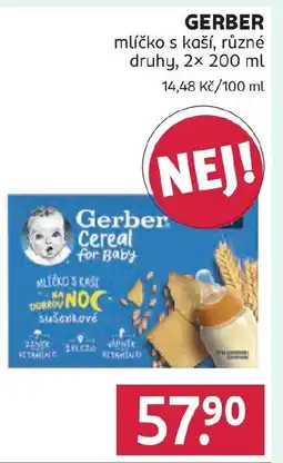 Rossmann GERBER mlíčko s kaší nabídka
