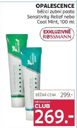 Rossmann OPALESCENCE bělicí zubní pasta nabídka