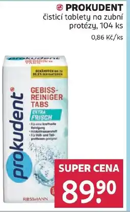 Rossmann PROKUDENT čisticí tablety na zubní protézy nabídka