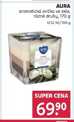 Rossmann AURA aromatická svíčka ve skle nabídka