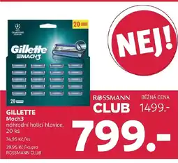 Rossmann GILLETTE Mach3 nabídka