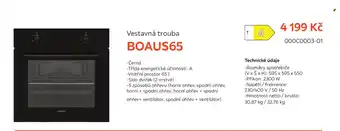 Vestavná trouba BOAUS65