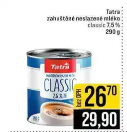 Jip Tatra zahuštěné neslazené mléko classic 7,5 % nabídka