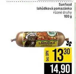 Jip Sunfood lahůdková pomazánka různé druhy nabídka