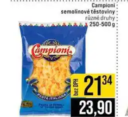 Jip Campioni semolinové těstoviny různé druhy nabídka