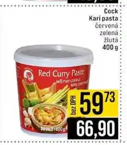 Jip Cock Kari pasta červená zelená žlutá nabídka