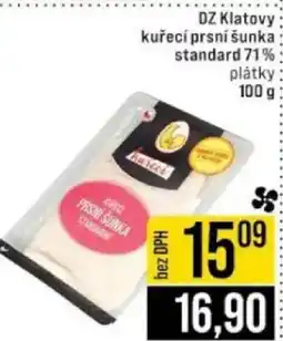 Jip DZ Klatovy kuřecí prsní šunka standard 71% plátky nabídka