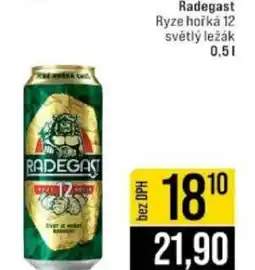 Jip Radegast Ryze hořká 12 světlý ležák nabídka