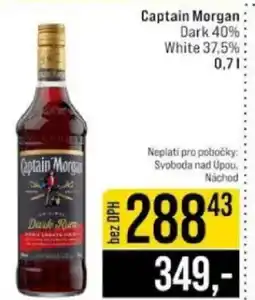 Jip Captain Morgan Dark 40% White 37,5% nabídka
