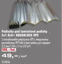 Uni Hobby Podložka pod laminátové podlahy 3v1 ALU+ AQUABLOCK XPS nabídka